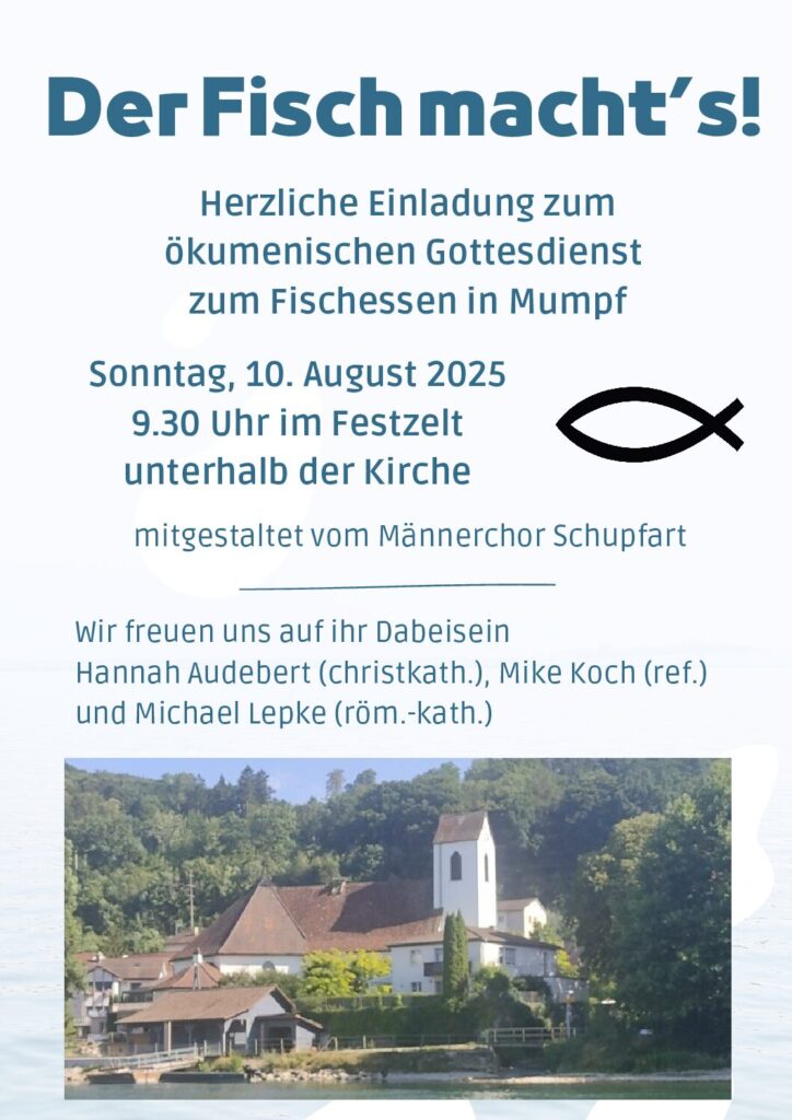 2025 Der Fisch macht's! Flyer GoDi Fischessen Mumpf (1)